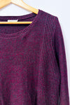 Chandail bourgogne en tricot seconde main - Reitmans- La Penderie du Paradis