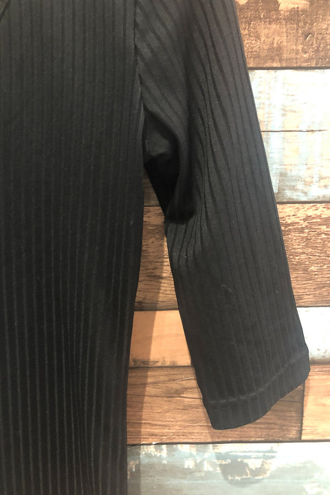 Chandail noir côtelé (xs) seconde main Town & Country Uniforms   