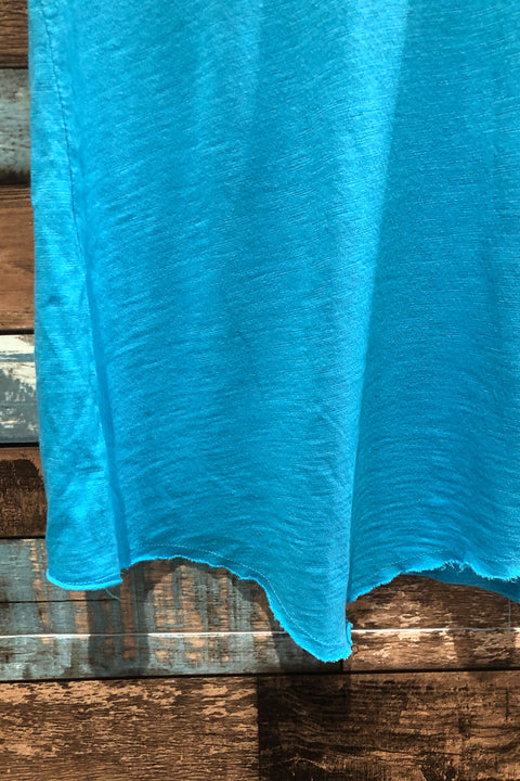 T-shirt basic bleu asymétrique (xs) seconde main Lilla P   