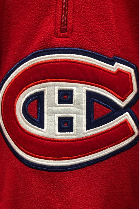 Chandail rouge en polar Canadiens de Montréal (l) seconde main NHL par Ilanco   