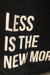 Chandail noir crop top ''Less is the new more'' (s) seconde main Forever21   