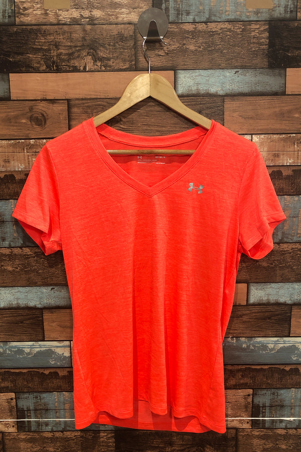 T-shirt de sport orange fluo (m) seconde main Under Armour 