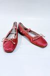 Chaussures ballerine rose en velours avec bride* seconde main - Oasis Society- La Penderie du Paradis