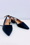 Chaussures slingback noires effet croco à talon* seconde main - Journee- La Penderie du Paradis