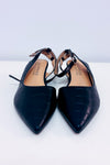 Chaussures slingback noires effet croco à talon* seconde main - Journee- La Penderie du Paradis