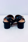 Chaussures slingback noires effet croco à talon* seconde main - Journee- La Penderie du Paradis