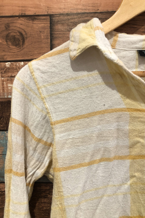 Chemise jaune à carreaux (s) seconde main Top Shop 