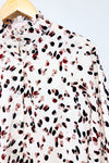 Blouse beige motif leopard avec manches bouffantes (m) -- La Penderie du Paradis ?