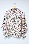 Blouse beige motif leopard avec manches bouffantes (m) -- La Penderie du Paradis ?