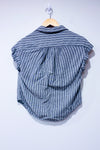 Gray striped short sleeve shirt (s)