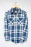 Blue plaid shirt (s)