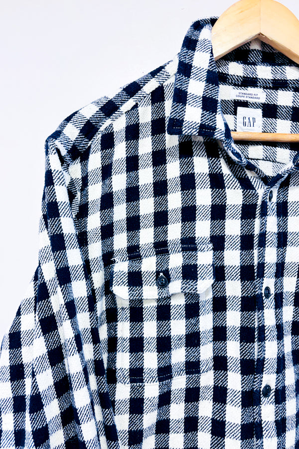 Surchemise en coton marine et blanche à carreaux (l) - Homme-GAP-La Penderie du Paradis 🕊