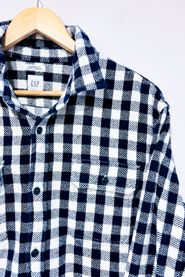 Surchemise en coton marine et blanche à carreaux (l) - Homme-GAP-La Penderie du Paradis 🕊