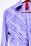 Chemise ouverte mauve rayée à nouer (m)-Olsen-La Penderie du Paradis 🕊