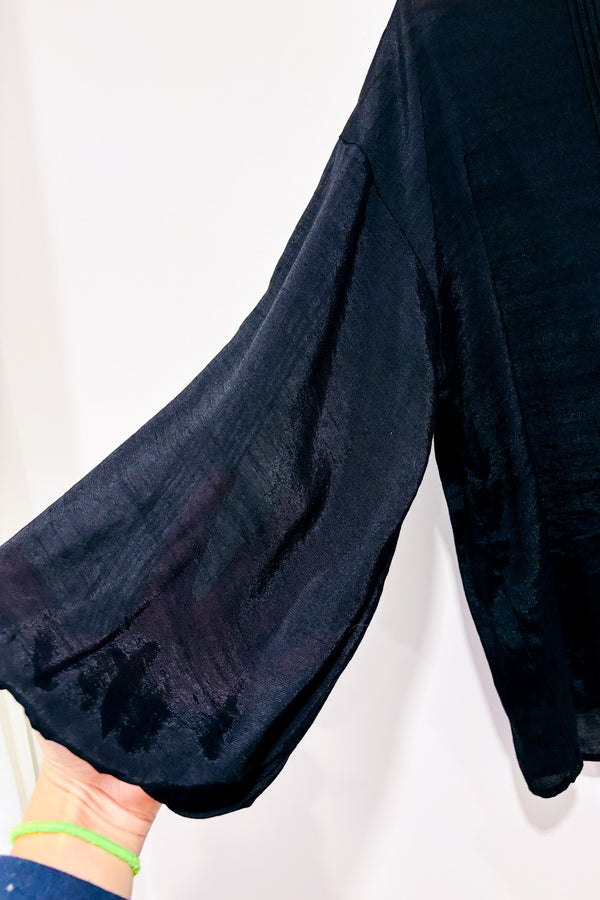 Blouse semi-transparente noire (xs)-Banana Republic-La Penderie du Paradis 🕊