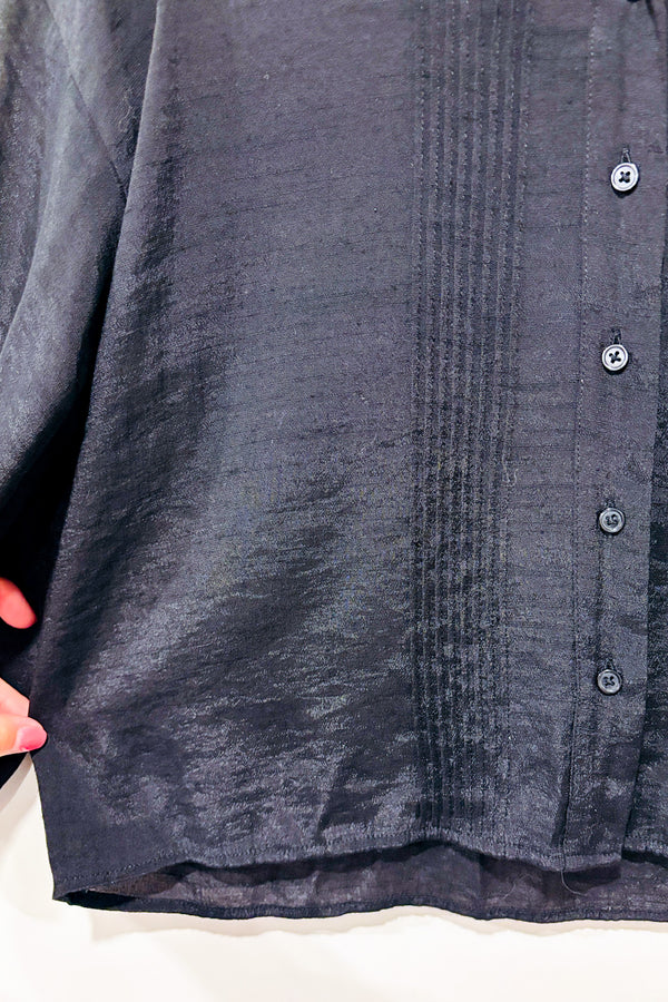 Blouse semi-transparente noire (xs)-Banana Republic-La Penderie du Paradis 🕊