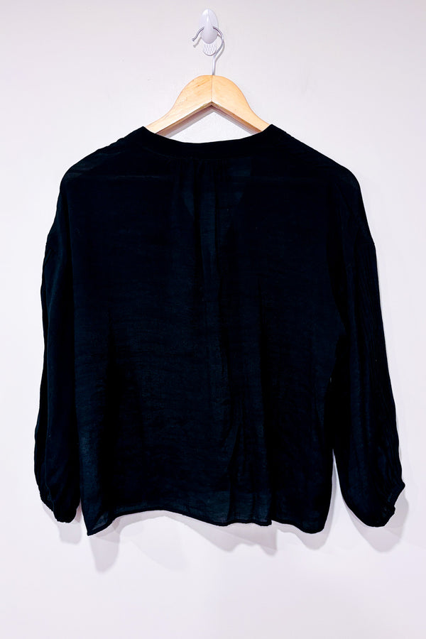 Blouse semi-transparente noire (xs)-Banana Republic-La Penderie du Paradis 🕊