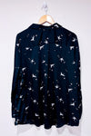 Blouse noire avec oiseaux (2X)-Reitmans-La Penderie du Paradis 🕊