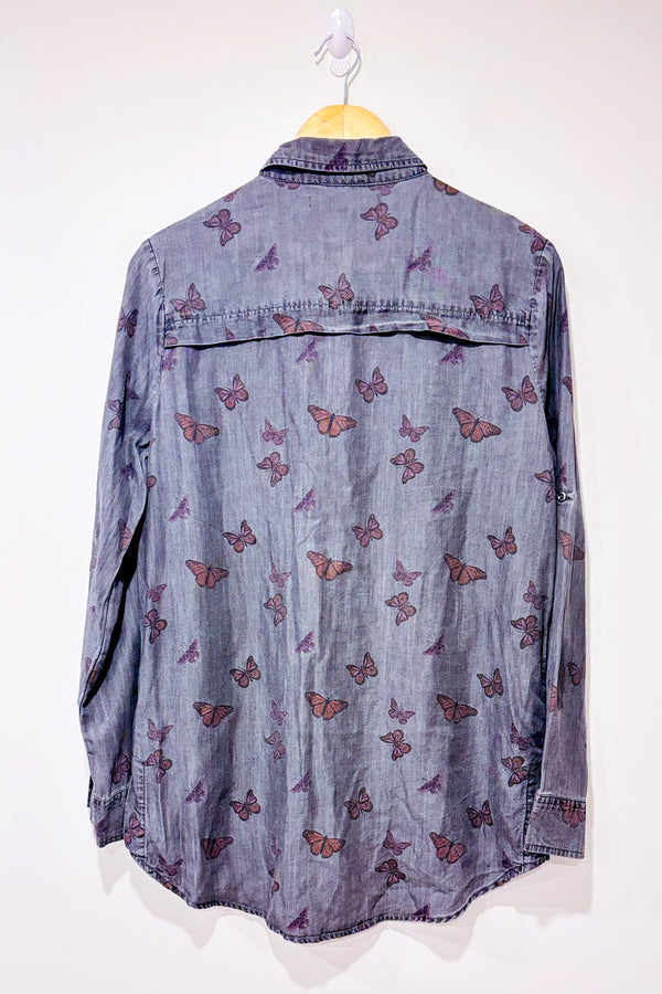 Chemise grise avec papillons (m)-Standard Grace-La Penderie du Paradis 🕊