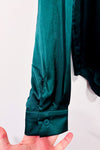 Chemise satinée vert forêt (s)-SHEIN-La Penderie du Paradis 🕊