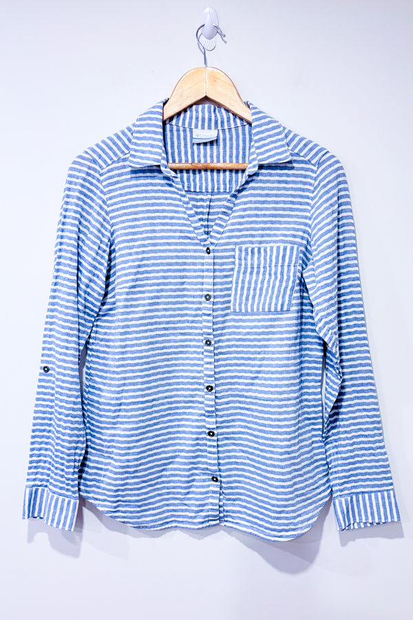 Chemise rayée bleue et blanche (s)-Columbia-La Penderie du Paradis 🕊
