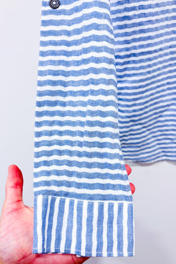 Chemise rayée bleue et blanche (s)-Columbia-La Penderie du Paradis 🕊
