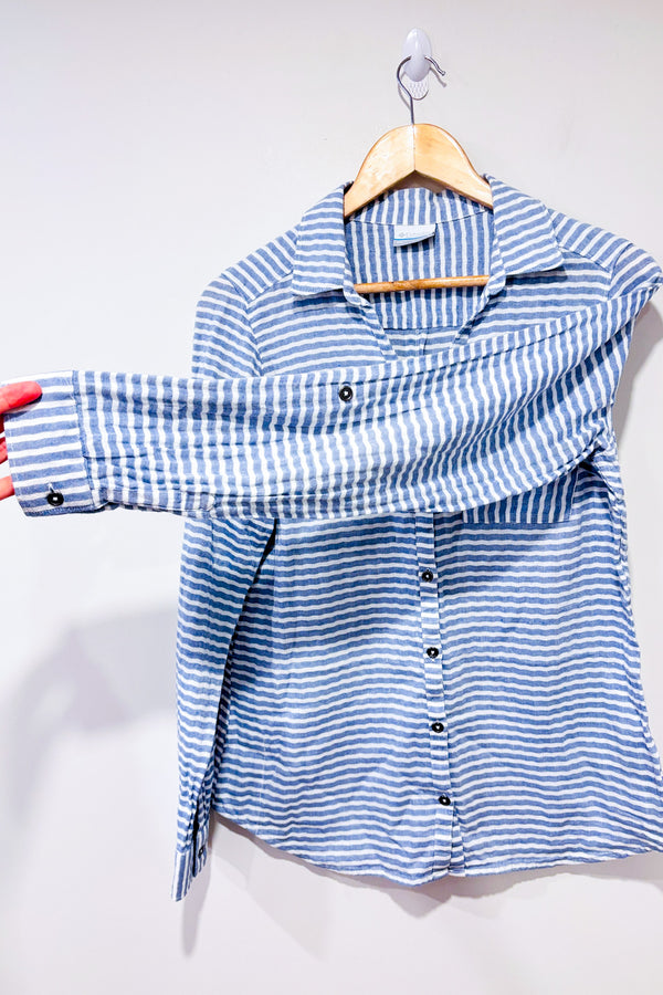 Chemise rayée bleue et blanche (s)-Columbia-La Penderie du Paradis 🕊