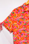 Chemise courte orange et rose (s)*-Simons-La Penderie du Paradis 🕊