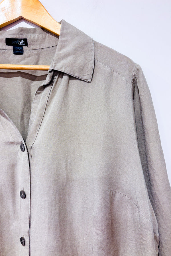 Chemise beige en lin (1X)-East 5th-La Penderie du Paradis 🕊
