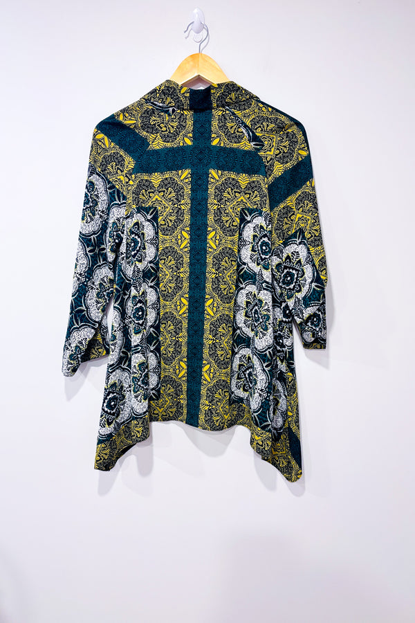 Chemisier asymétrique vert fleuri (s)*-Melanie Lyne-La Penderie du Paradis 🕊