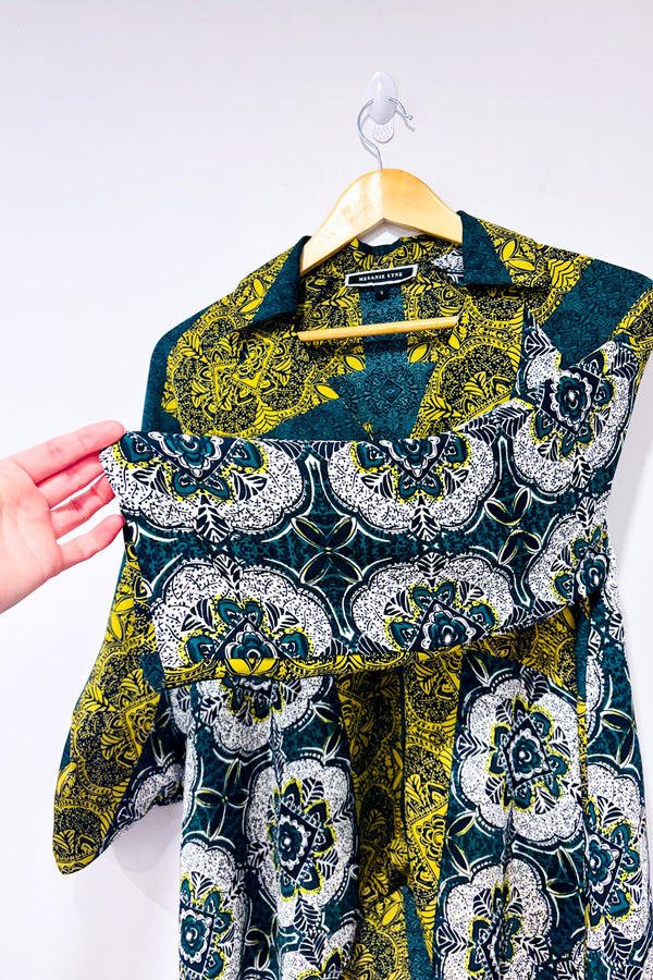 Chemisier asymétrique vert fleuri (s)*-Melanie Lyne-La Penderie du Paradis 🕊