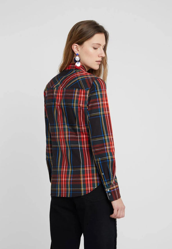 Chemise noire, verte et rouge à carreaux* seconde main - J. Crew- La Penderie du Paradis