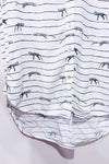 Blouse blanche rayée avec tigres seconde main - Jane & Delancey- La Penderie du Paradis
