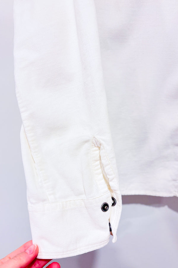 Chemise côtelée crème* seconde main - Banana Republic- La Penderie du Paradis