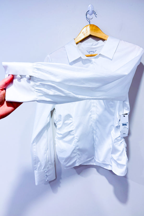 Chemise blanche Nicole poplin* seconde main - Guess- La Penderie du Paradis