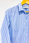 Chemise bleue et blanche rayée en coton seconde main - H&M- La Penderie du Paradis