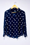 Blouse fluide marine à pois* seconde main - Premise Studio- La Penderie du Paradis