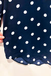 Blouse fluide marine à pois* seconde main - Premise Studio- La Penderie du Paradis