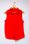 Blouse sans manche rouge seconde main - DKNY- La Penderie du Paradis