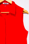 Blouse sans manche rouge seconde main - DKNY- La Penderie du Paradis