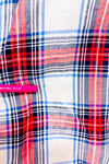 Chemise bleue et rouge à carreaux seconde main - Zara- La Penderie du Paradis