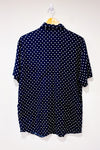 Chemise vintage marine à pois seconde main - Jessie- La Penderie du Paradis