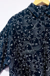 Chemise ample noire à motifs visages graphiques* seconde main - Simons- La Penderie du Paradis