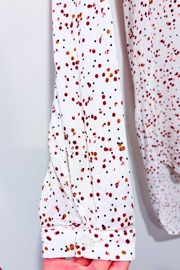 Blouse blanche à pois seconde main - Camber & Grace- La Penderie du Paradis