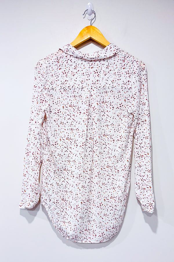 Blouse blanche à pois seconde main - Camber & Grace- La Penderie du Paradis