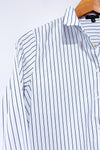 Chemise blanche et noire rayée seconde main - Dynamite- La Penderie du Paradis