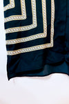 Chemise satinée noire à imprimé chaîne seconde main - Modern Works- La Penderie du Paradis