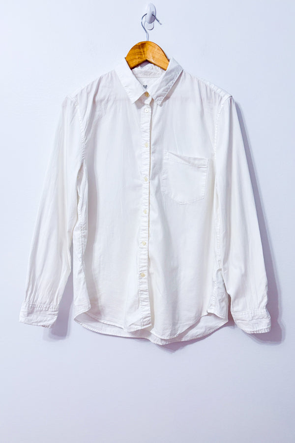 Chemise blanche boyfriend en coton* seconde main - GAP- La Penderie du Paradis