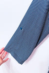 Blouse bleue et blanche à motifs seconde main - Grenier- La Penderie du Paradis