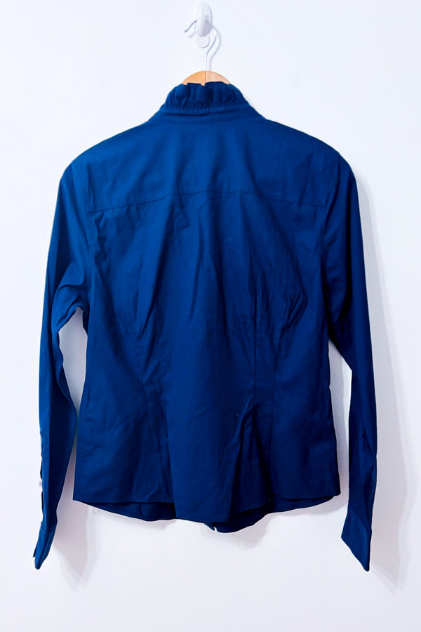 Chemise marine à col volanté* seconde main - Brooks Brothers- La Penderie du Paradis